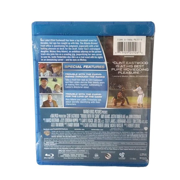 Trouble With The Curve Blu-ray Dvd PG13 Nwt - Picture 2 of 3